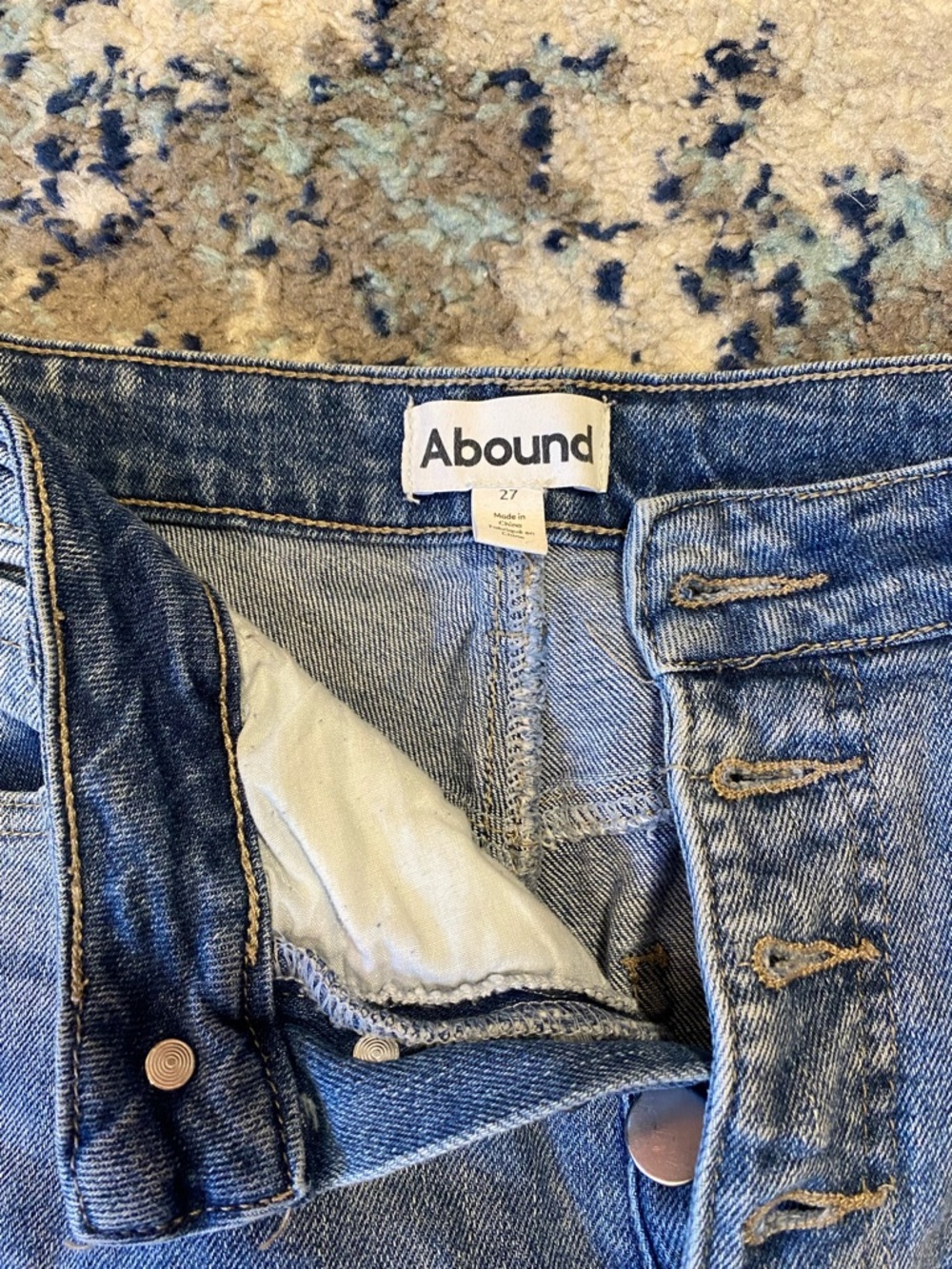 Abound Medium Blue Button-Fly Denim Jeans